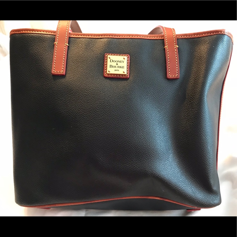 Dooney & Bourke Pebble Leather Tote in Black.